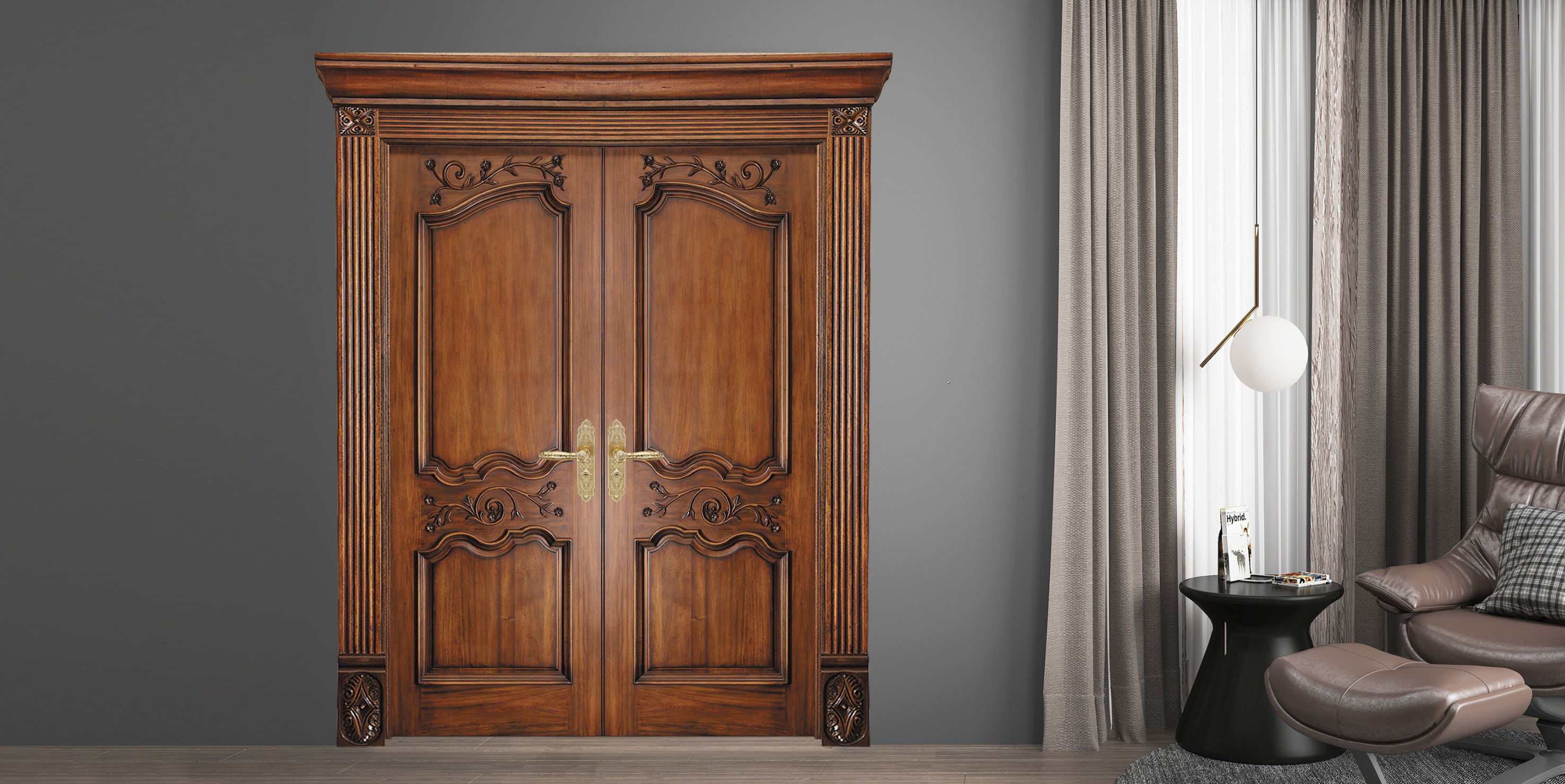 wood security door